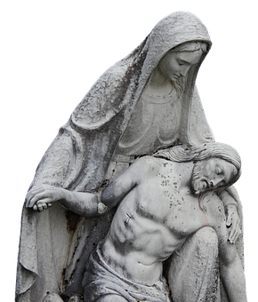 Pieta Statue Depiction PNG image