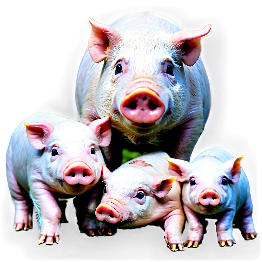 Pig Family Png 05212024 PNG image