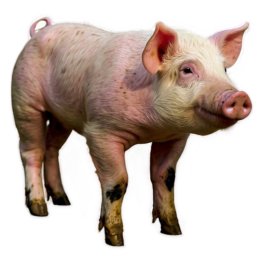 Pig On Farm Png 05212024 PNG image