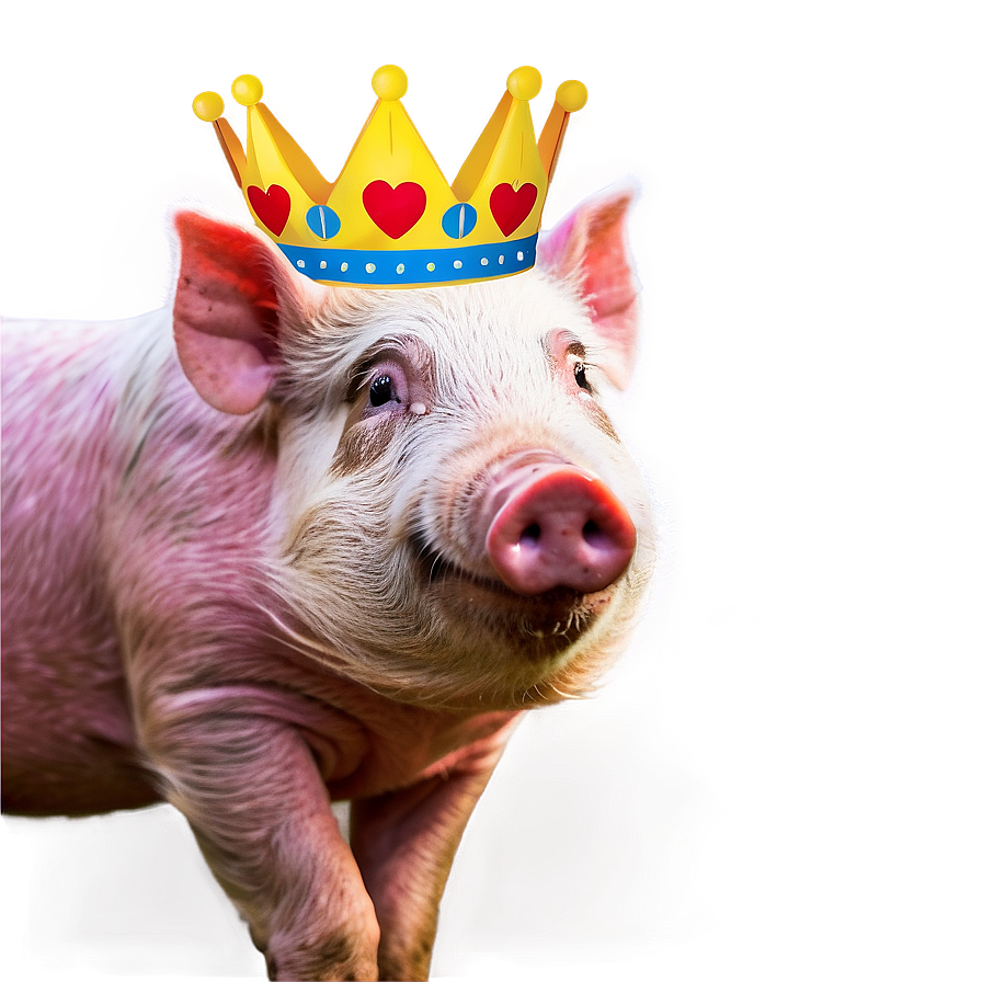 Pig With Crown Png Qvu PNG image