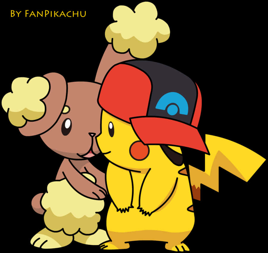 Pikachu_and_ Friend_ Cartoon_ Artwork PNG image