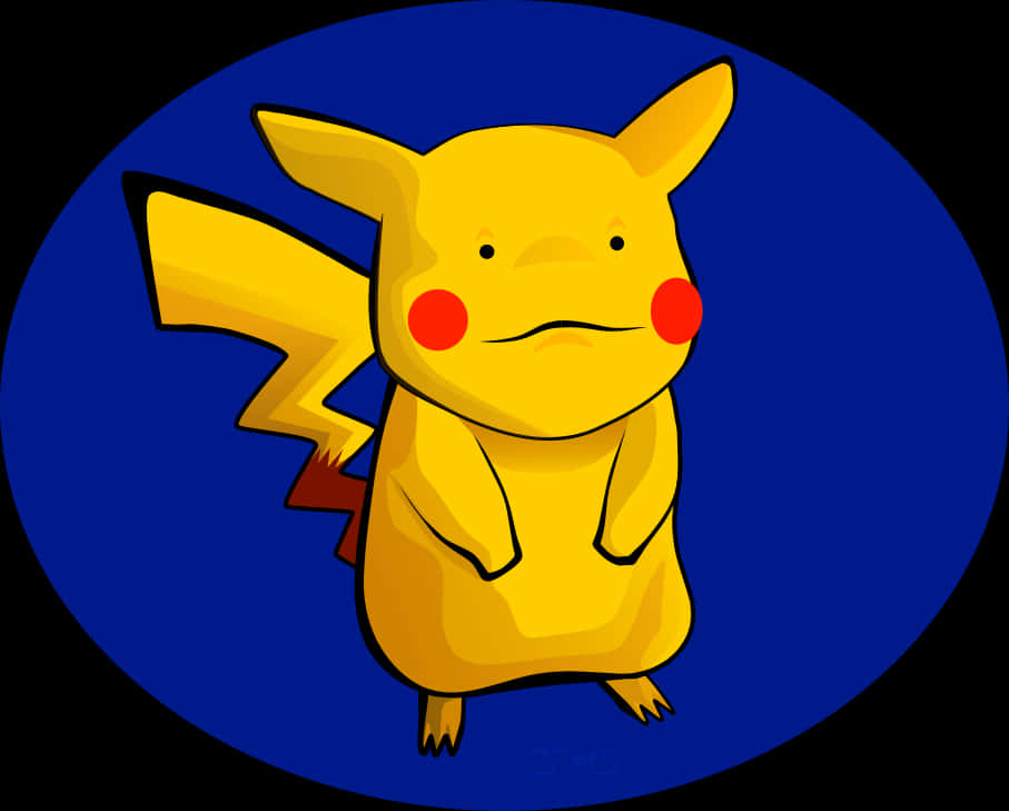 Pikachu_ Blue_ Background_ Vector_ Art PNG image