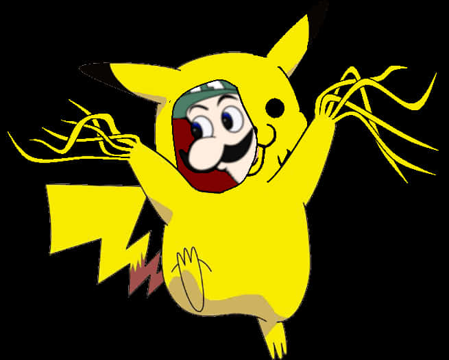 Pikachu_ Cartoon_ Mashup PNG image