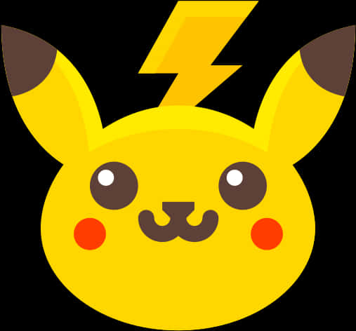 Pikachu Iconwith Lightning Tail PNG image