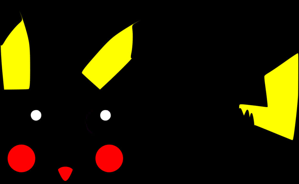 Pikachu Minimalist Art PNG image