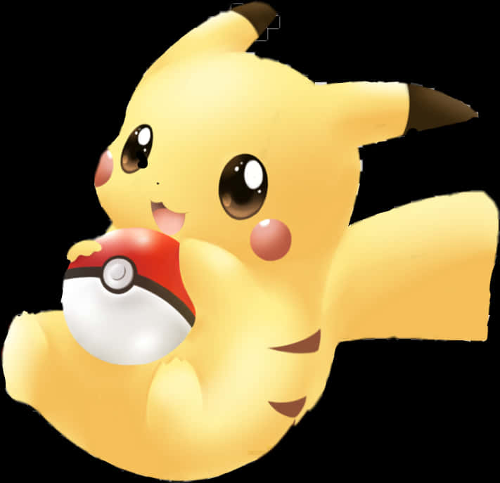 Pikachu With Pokeball PNG image