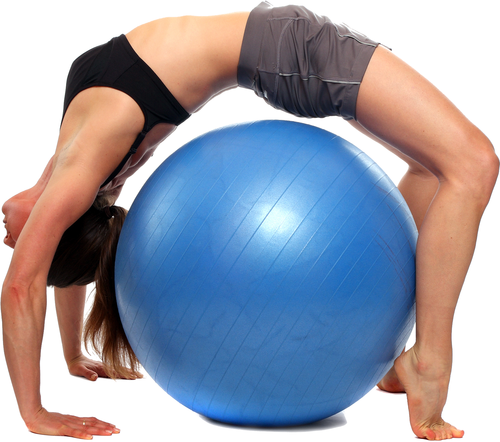 Pilates Bridge Exercisewith Ball PNG image