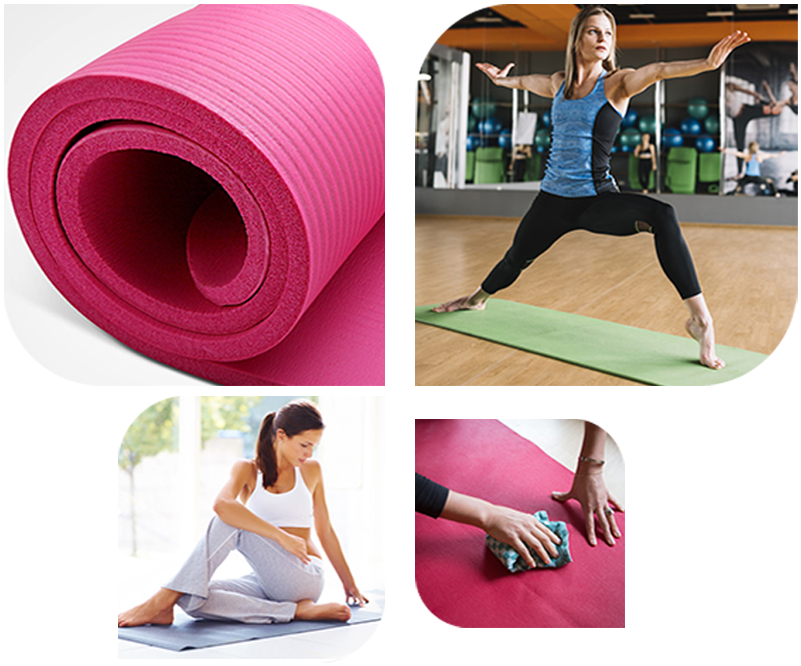 Pilates Exercise Matand Poses Collage PNG image