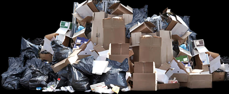Pileof Recyclable Materialsand Trash PNG image