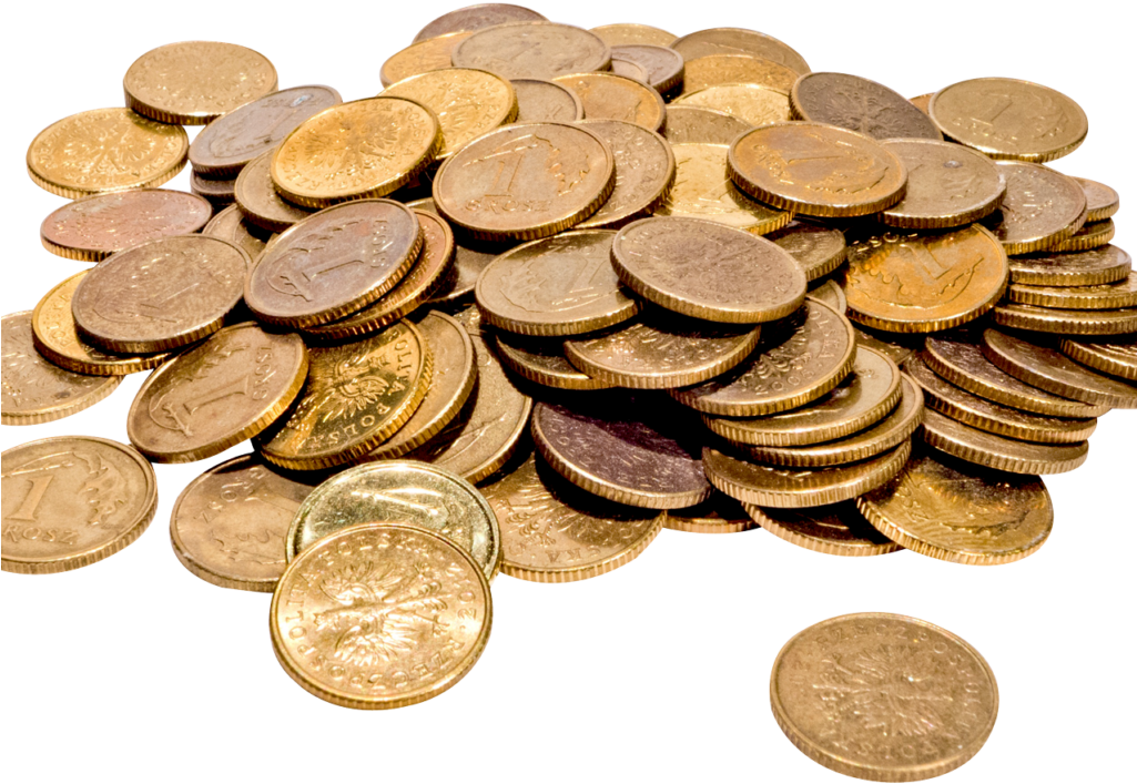 Pileof Various Gold Coins PNG image