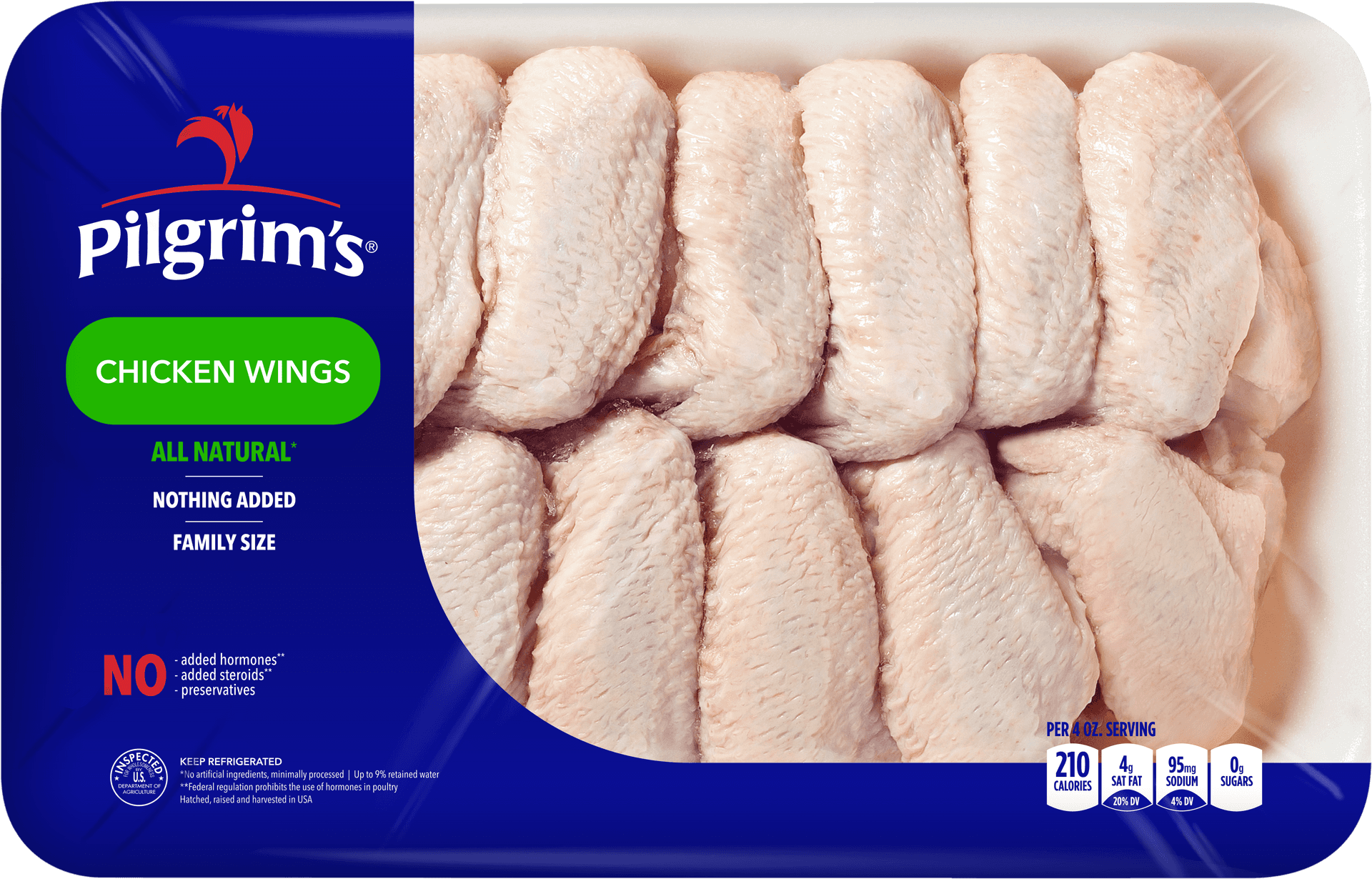 Pilgrims Chicken Wings Packaging PNG image