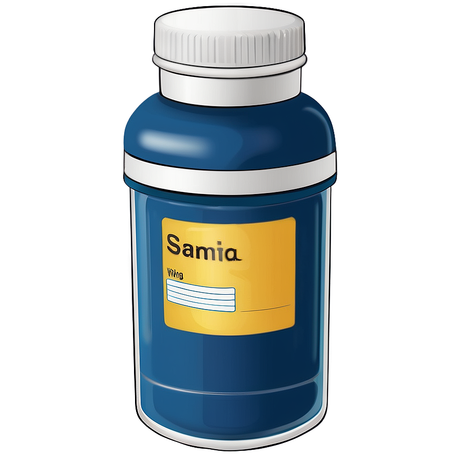 Pill Bottle With Label Png 05252024 PNG image