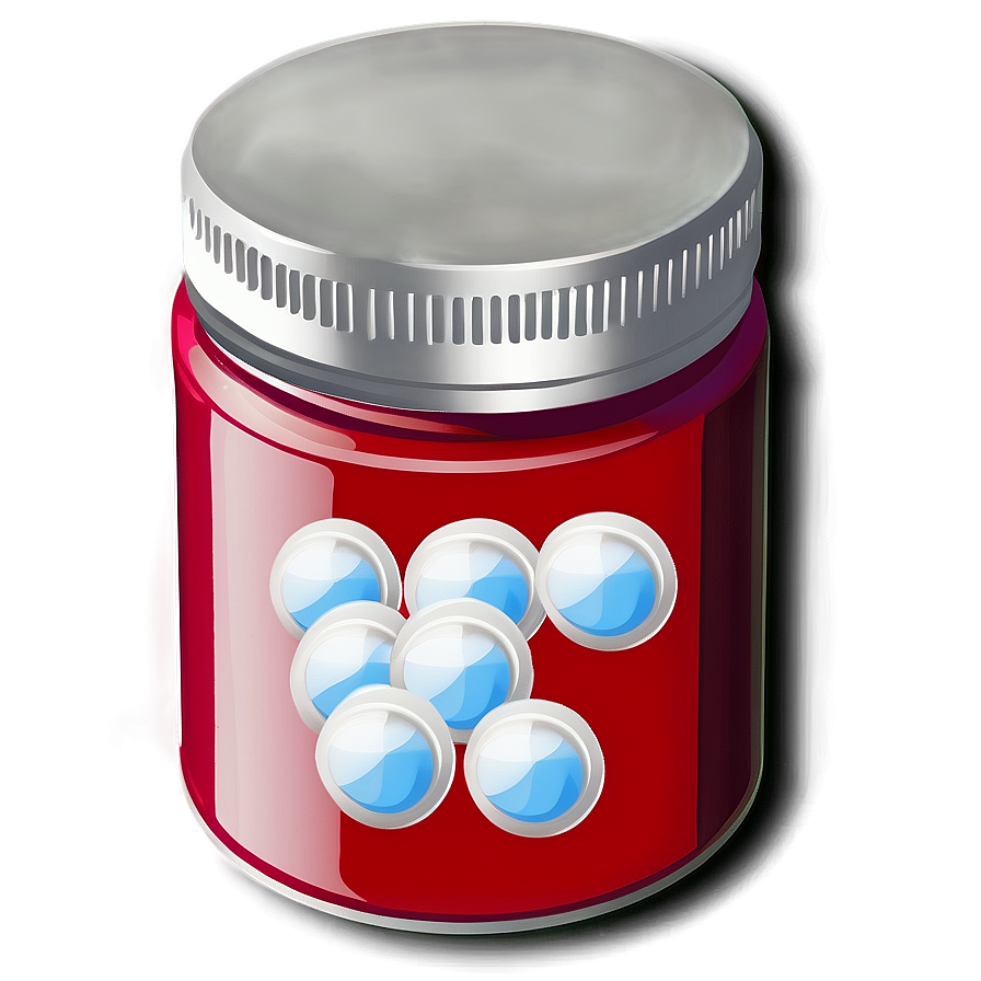 Pill Bottle With Red Pills Png 05252024 PNG image