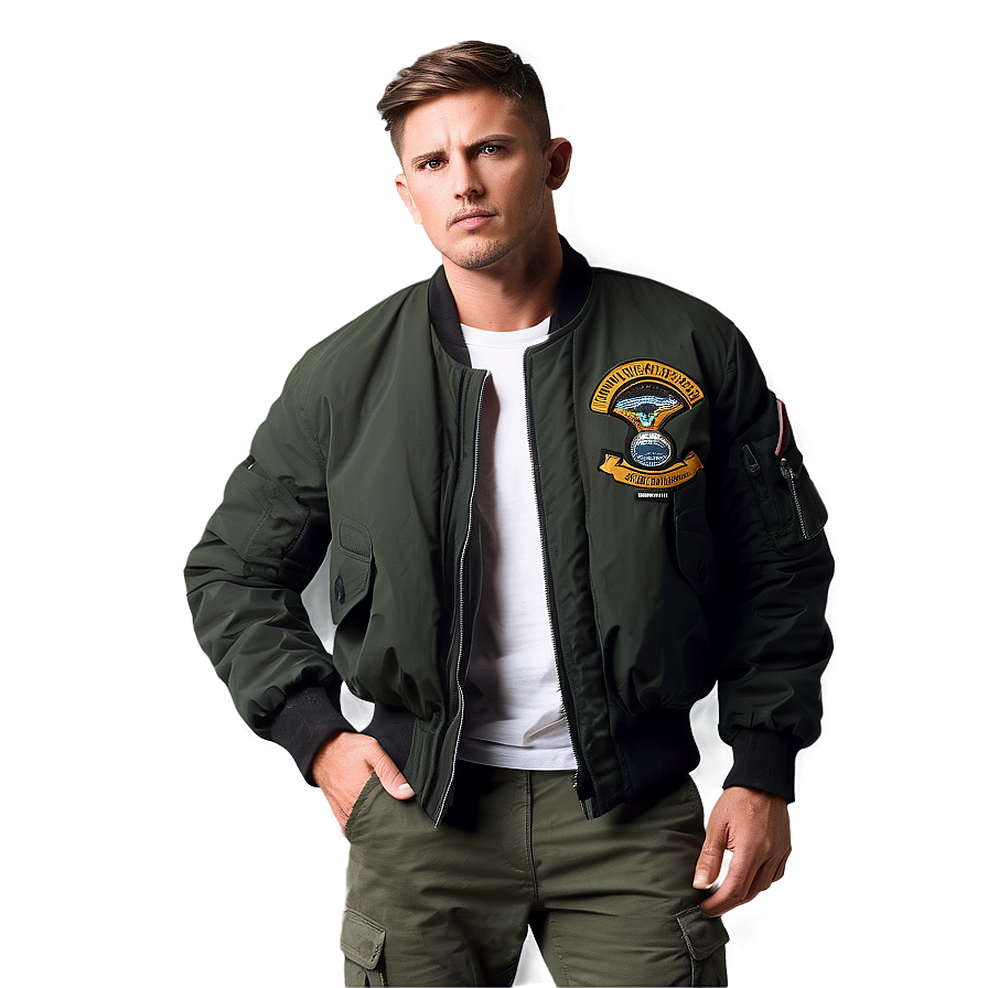 Pilot Style Bomber Jacket Png Ovi PNG image