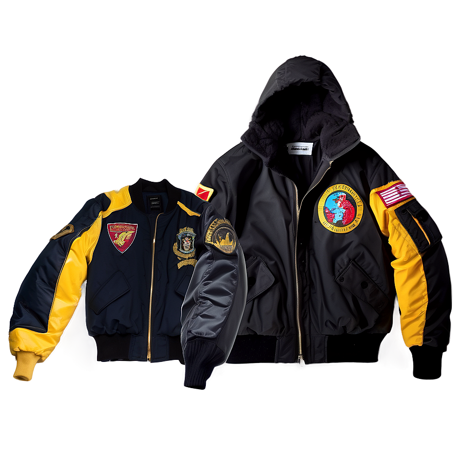 Pilot Style Bomber Jacket Png Yoh PNG image