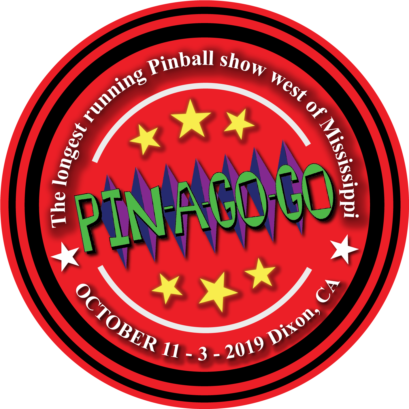 Pinball Show Pina Go Go Event Poster PNG image