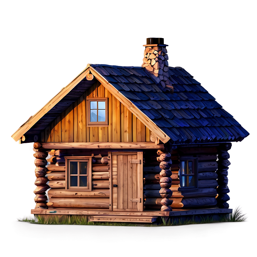 Pine Cabin In The Woods Png 06132024 PNG image