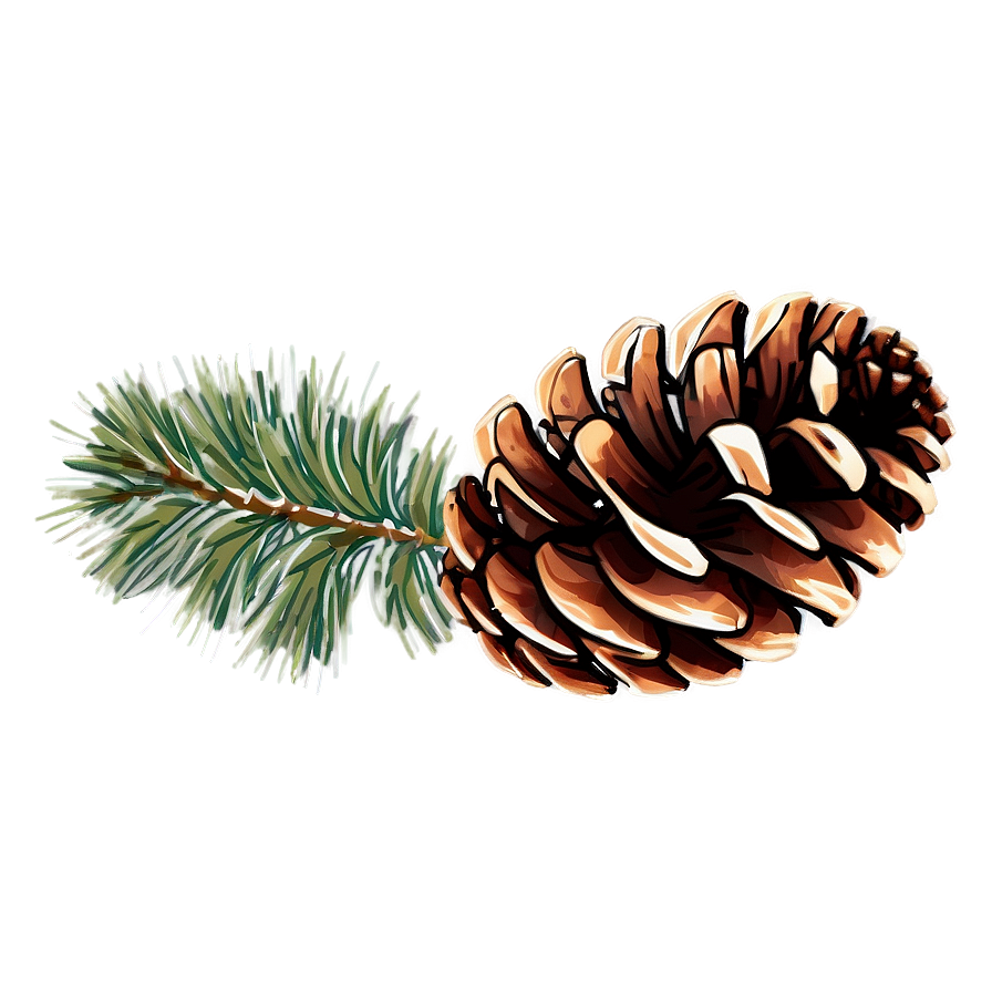 Pine Cone Graphic Png 06202024 PNG image