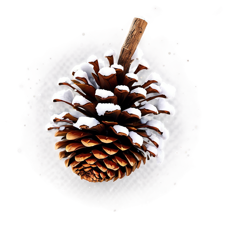 Pine Cone With Snow Png Tko PNG image