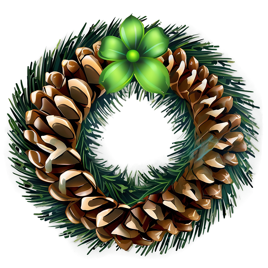 Pine Cone Wreath Png Xix71 PNG image