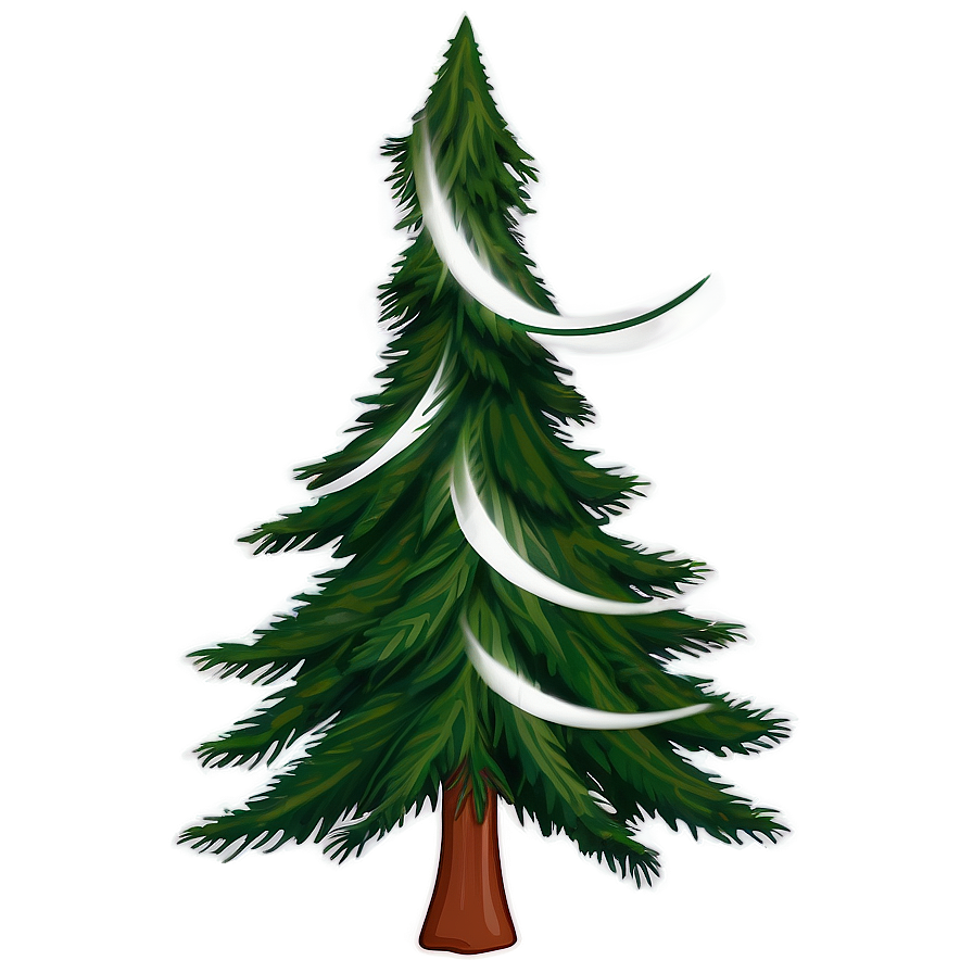 Pine Tree Christmas Outline Png 06132024 PNG image