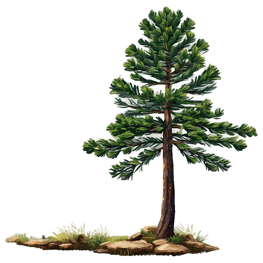 Pine Tree Mountain Landscape Png Gjr38 PNG image