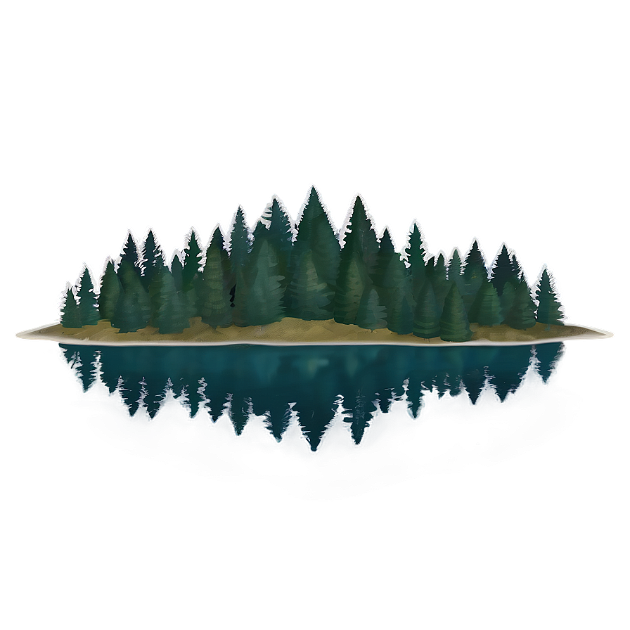 Pine Trees And Lake Png Wbn PNG image