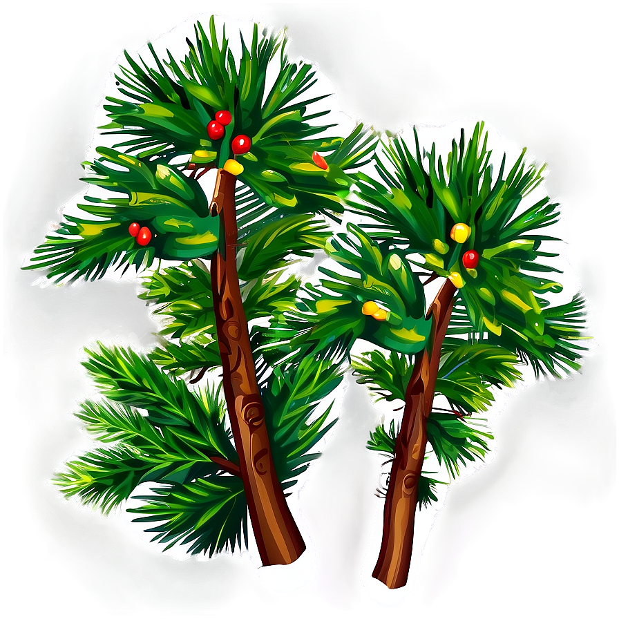 Pine Trees Illustration Png 05252024 PNG image