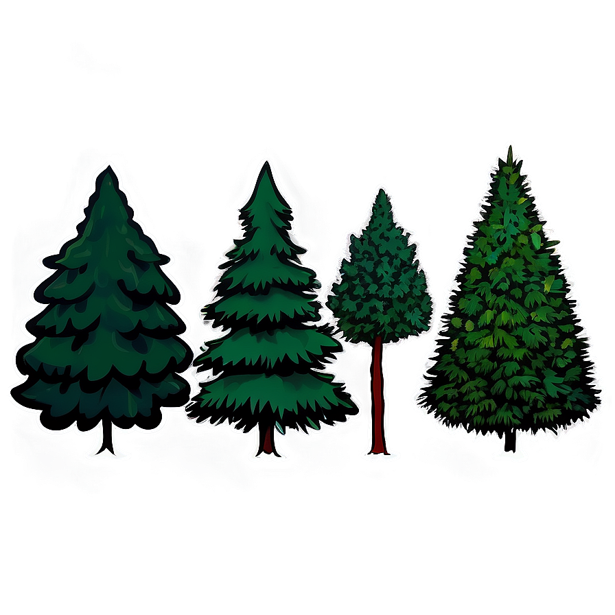 Pine Trees Vector Png Hru36 PNG image