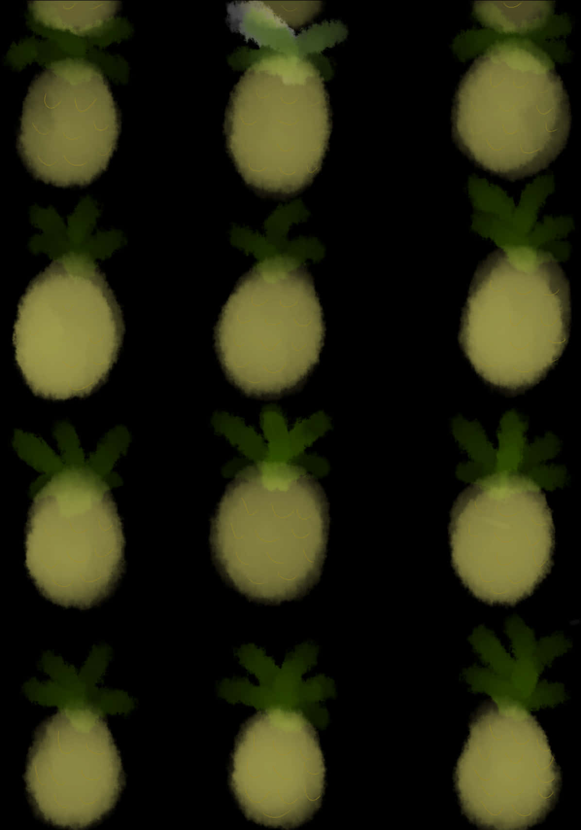 Pineapple Pattern Dark Background PNG image