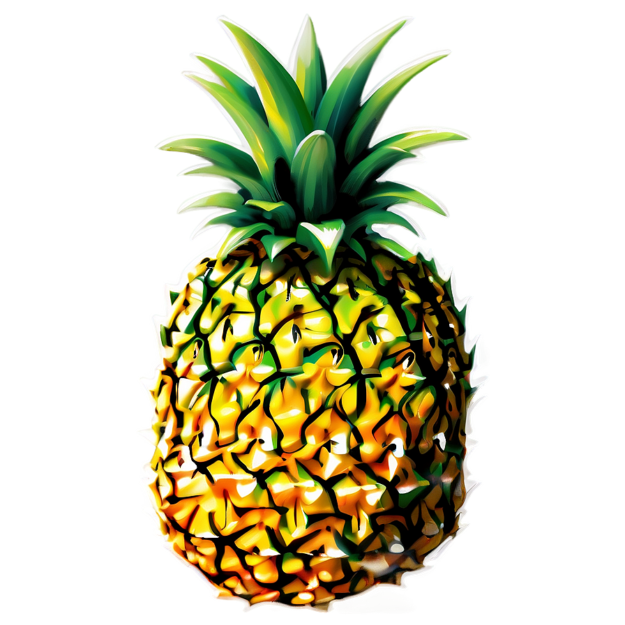 Pineapple Print Png 05032024 PNG image