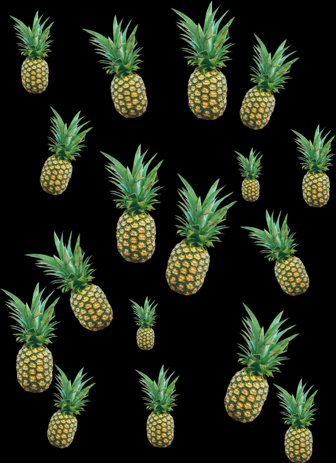 Pineappleson Black Background PNG image