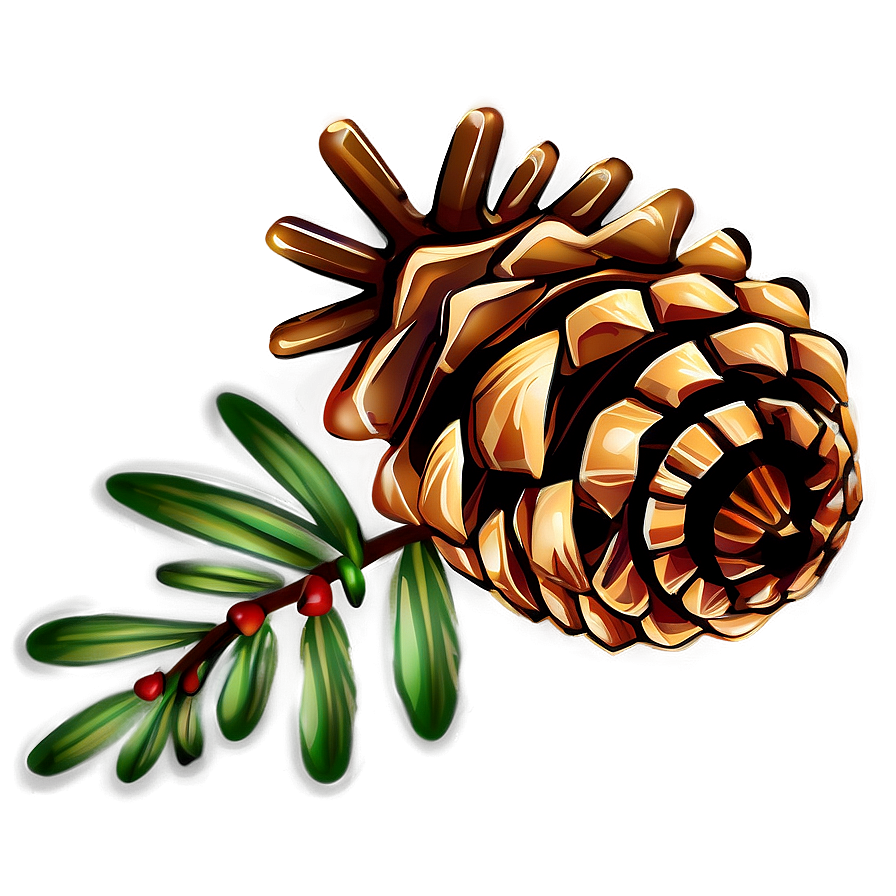 Pinecone And Acorn Combo Png 3 PNG image