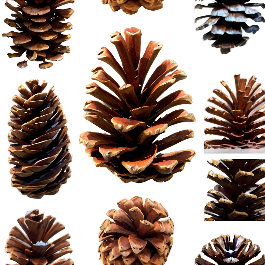 Pinecone Collection Set Png 06132024 PNG image