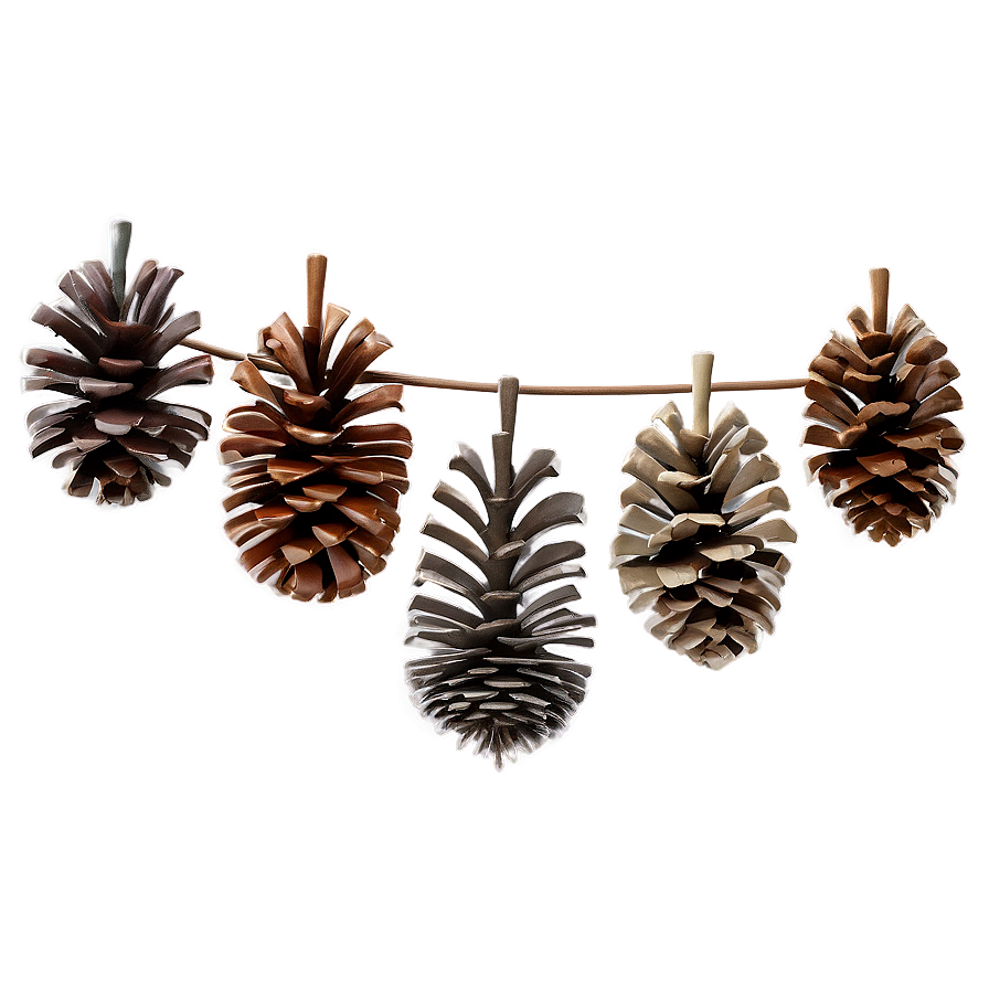 Pinecone Collection Set Png 06132024 PNG image