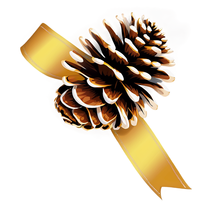 Pinecone With Ribbon Accent Png Wwd39 PNG image