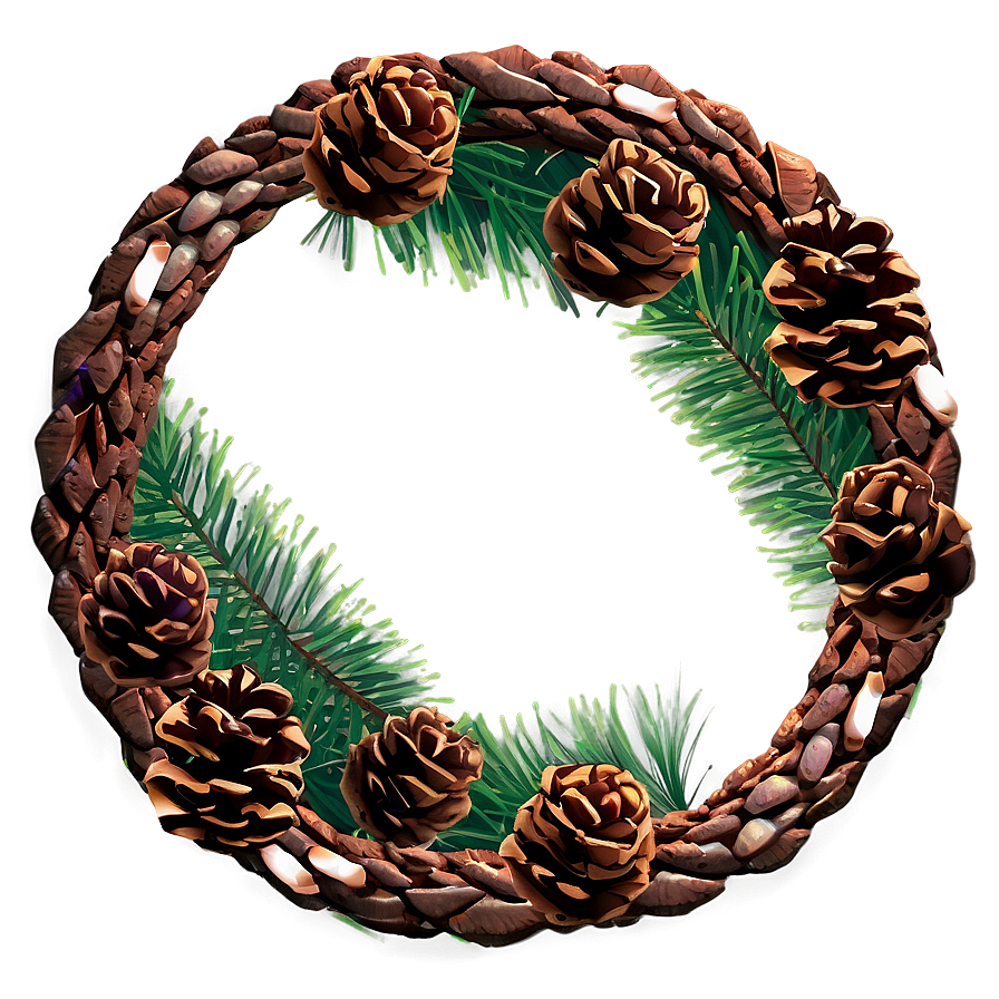 Pinecone Wreath Element Png 17 PNG image