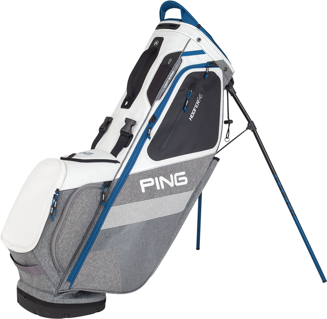 Ping Golf Stand Bag Gray Blue PNG image
