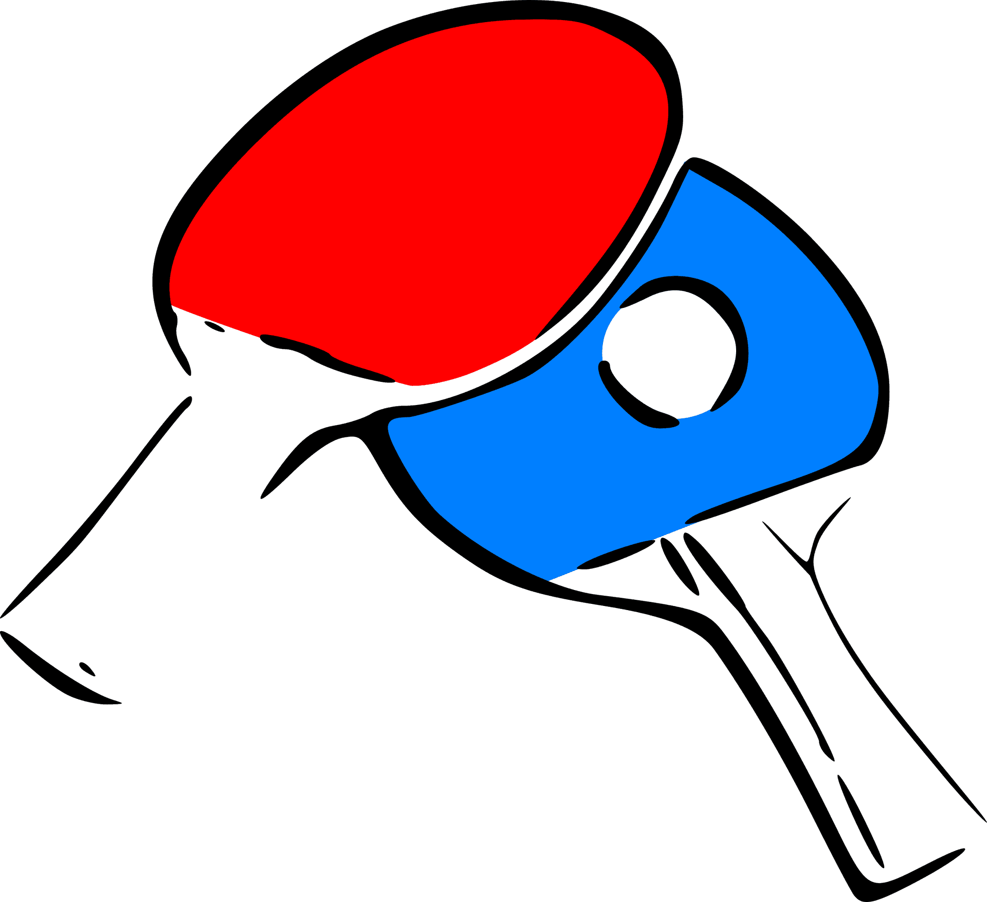 Ping Pong Paddlesand Ball PNG image