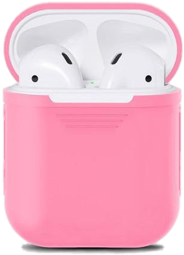 Pink Airpods Case With Earbuds PNG image