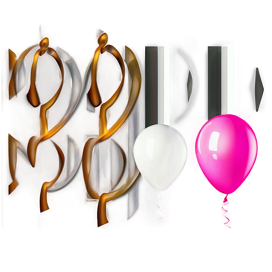 Pink And White Balloons Mix Png Qpi PNG image