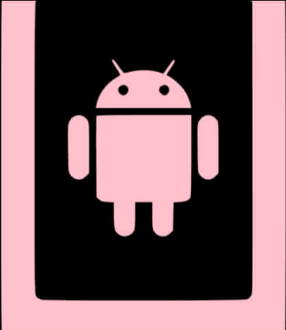 Pink Android Robot Graphic PNG image