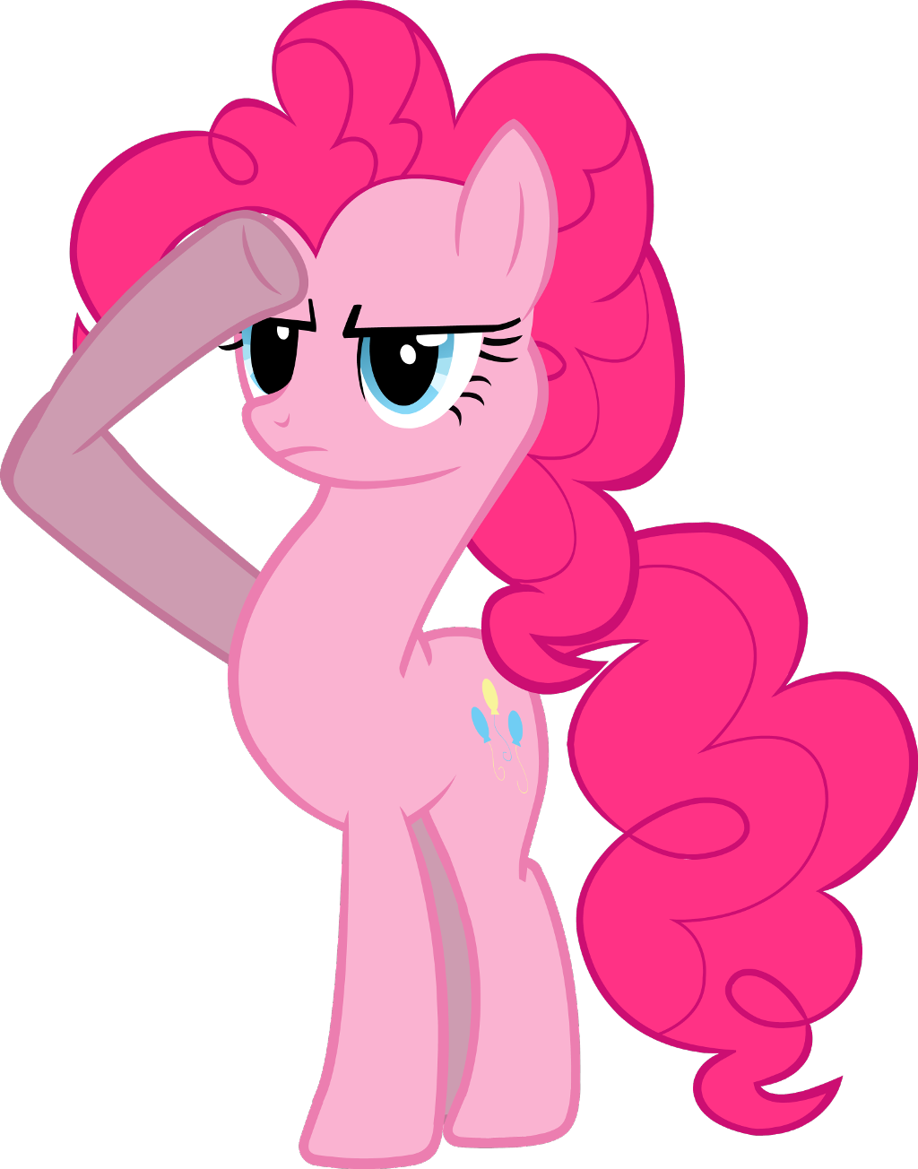Pink_ Animated_ Pony_ Saluting.png PNG image