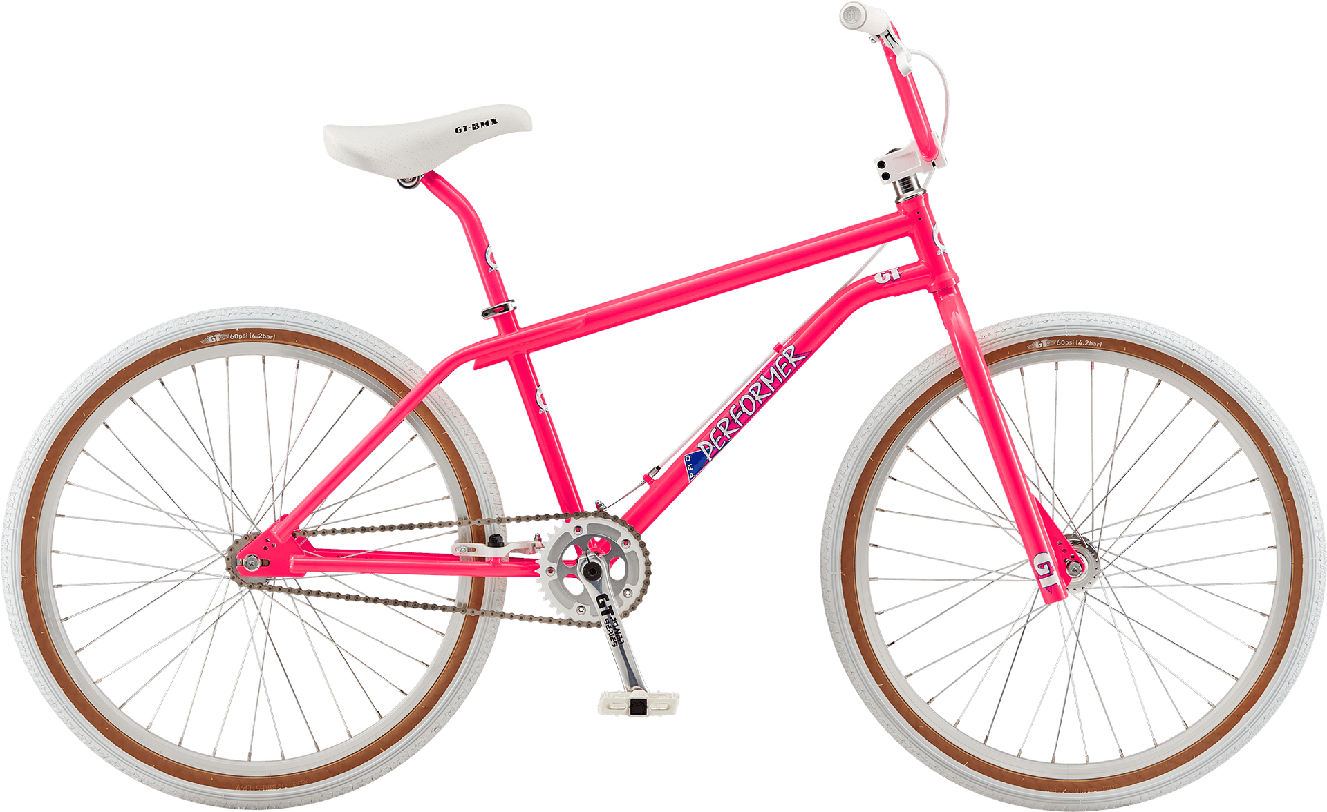 Pink B M X Bicycle Isolated PNG image