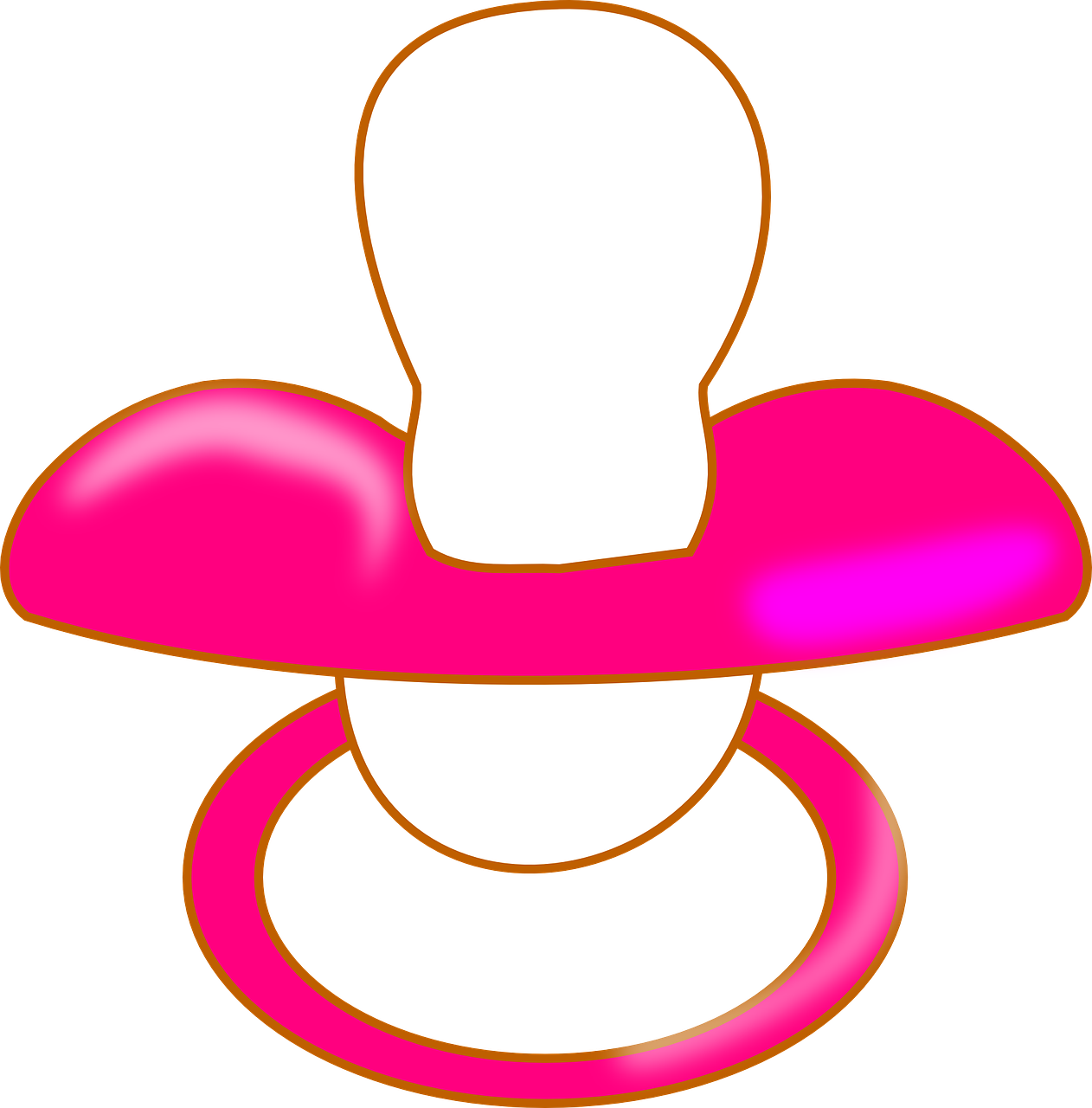 Pink Baby Pacifier Graphic PNG image