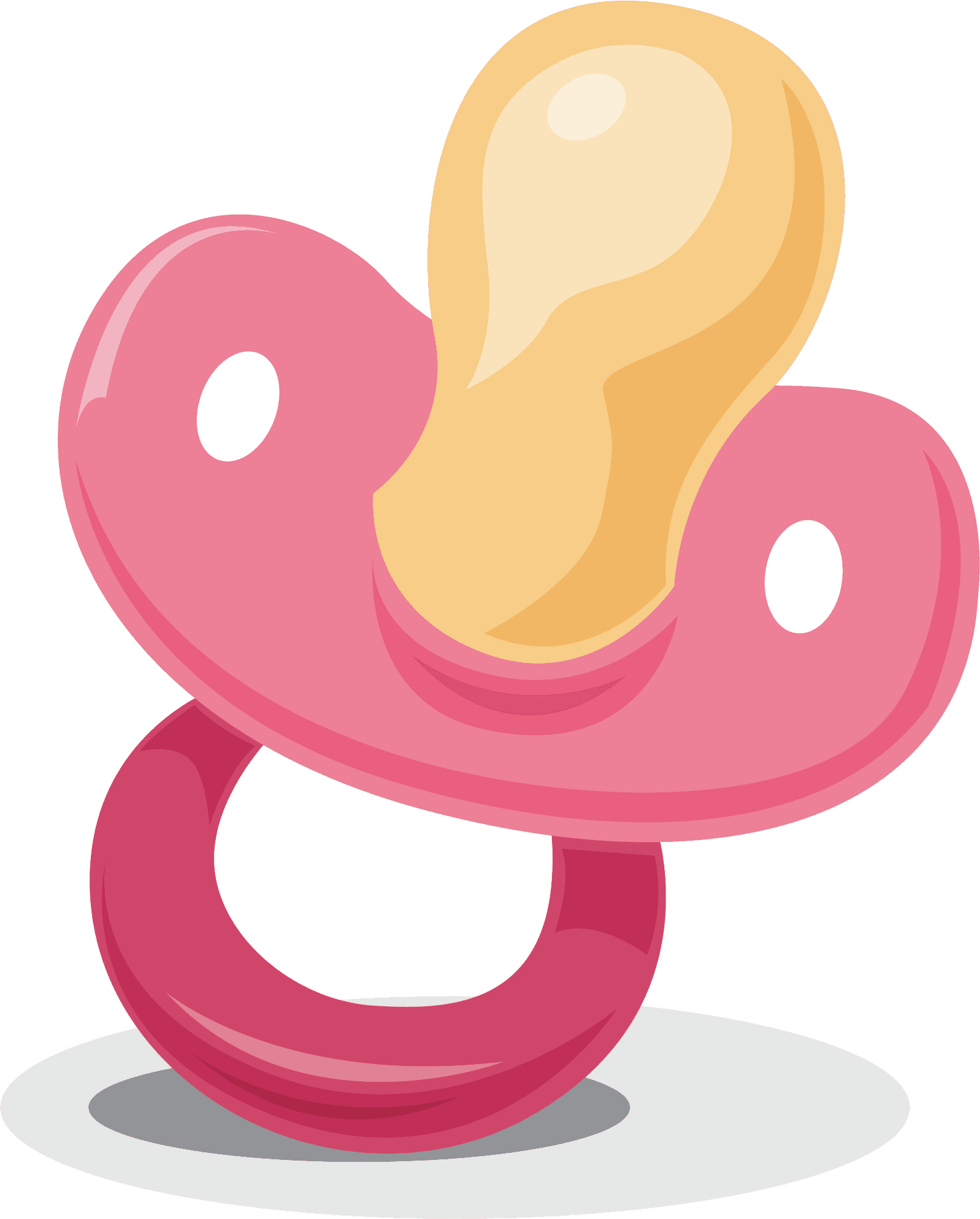Pink Baby Pacifier Illustration PNG image