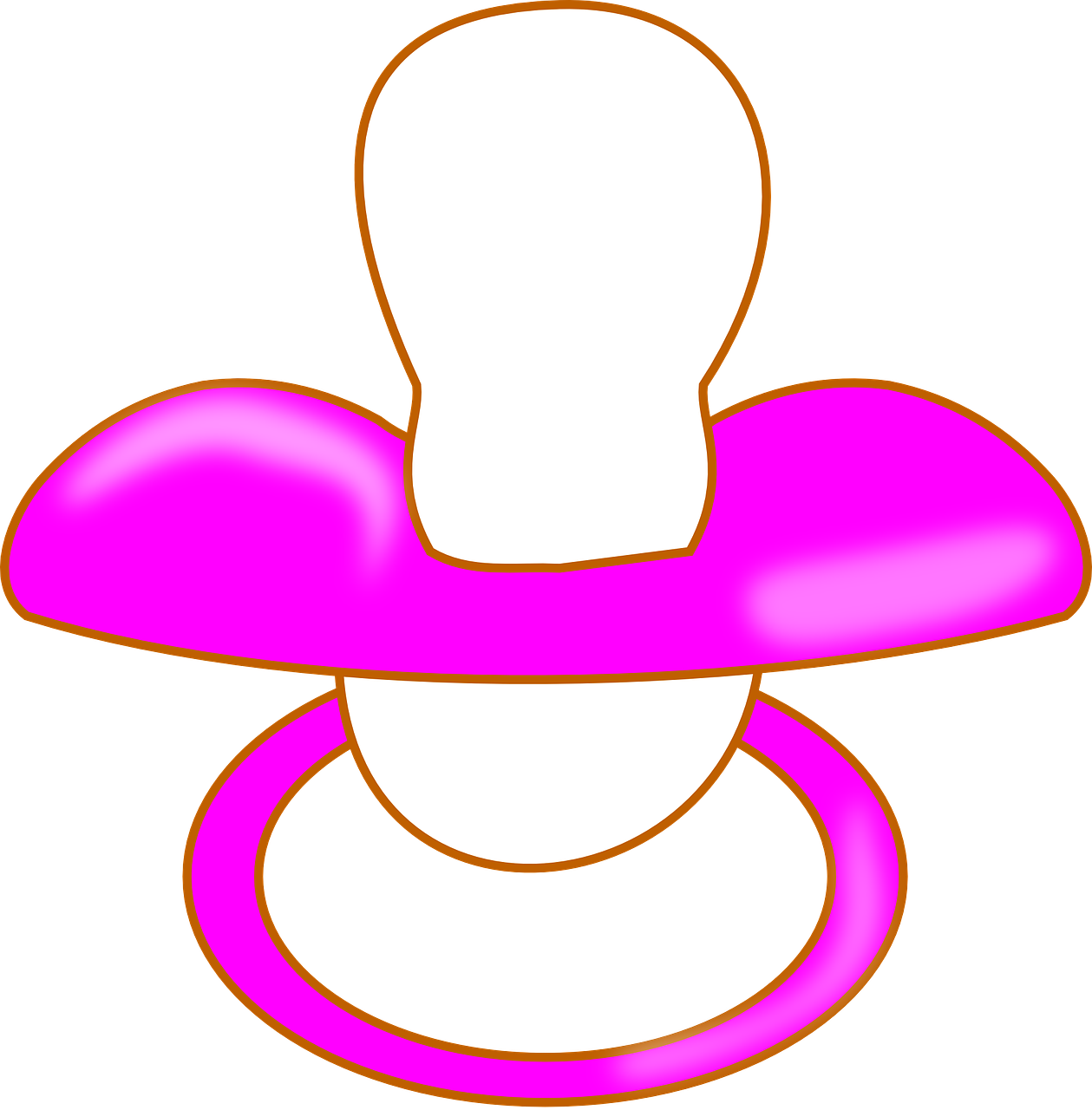 Pink Baby Pacifier PNG image