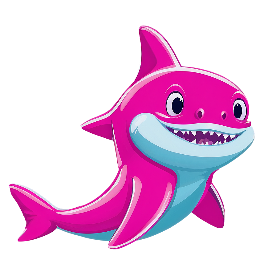 Pink Baby Shark For T-shirt Design Png 05262024 PNG image