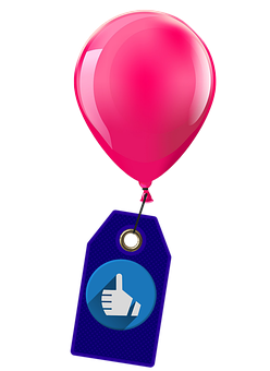 Pink Balloon With Approval Tag PNG image