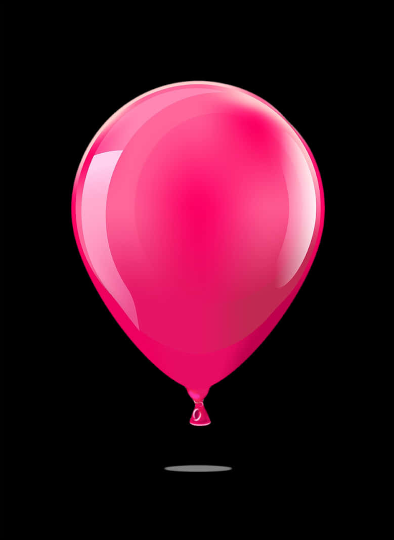 Pink Balloonon Black Background.jpg PNG image